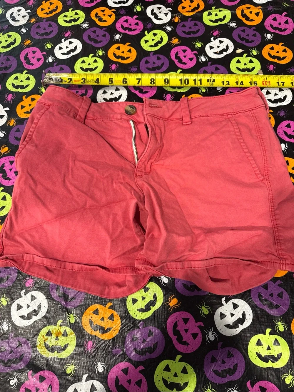 American Eagle Outfitters Coral Pink Casual Cotton Shorts